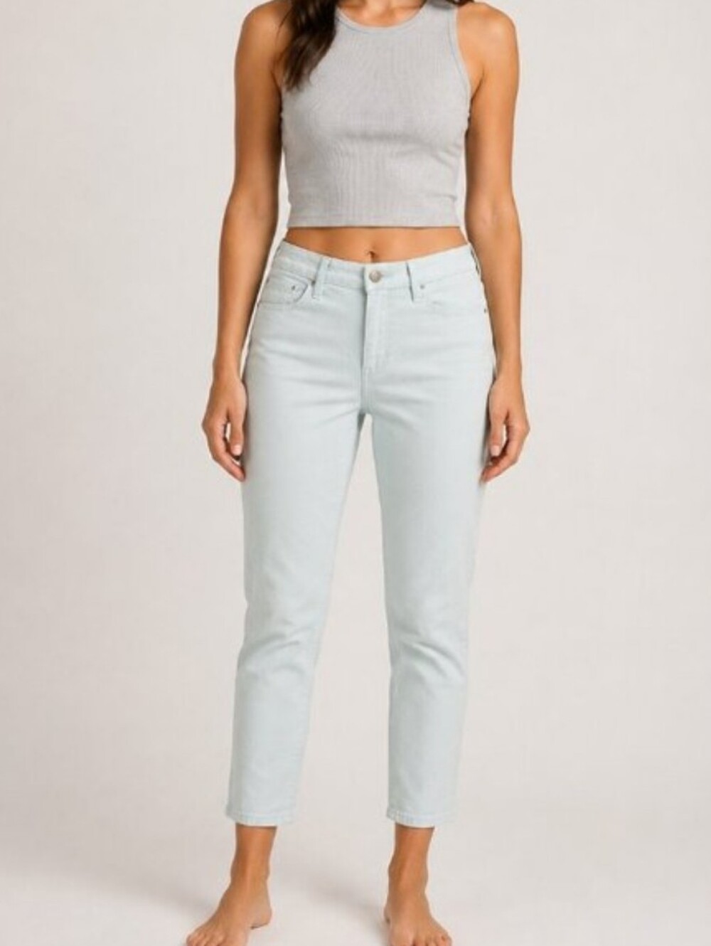 Talbots Simply Flattering  Cropped Jeans in Light Blue Wash